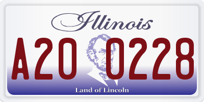 IL license plate A200228