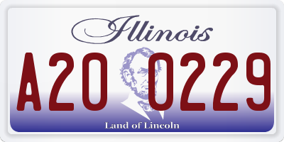 IL license plate A200229