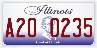 IL license plate A200235