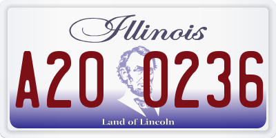 IL license plate A200236