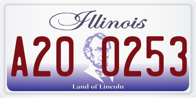 IL license plate A200253
