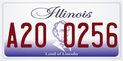 IL license plate A200256