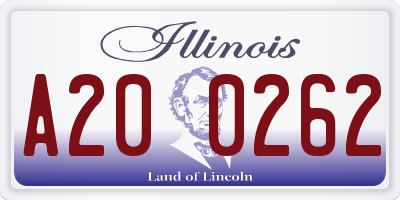 IL license plate A200262