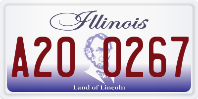 IL license plate A200267