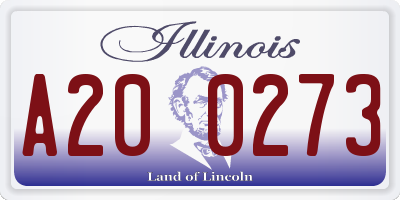 IL license plate A200273