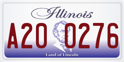 IL license plate A200276