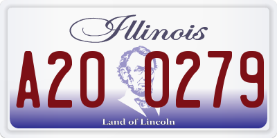 IL license plate A200279