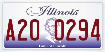 IL license plate A200294