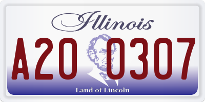 IL license plate A200307