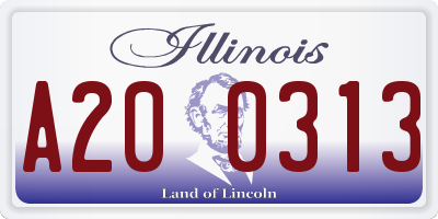 IL license plate A200313
