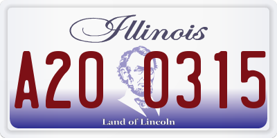 IL license plate A200315