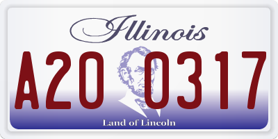 IL license plate A200317