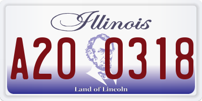 IL license plate A200318
