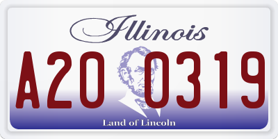 IL license plate A200319