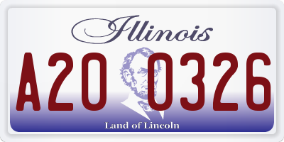 IL license plate A200326