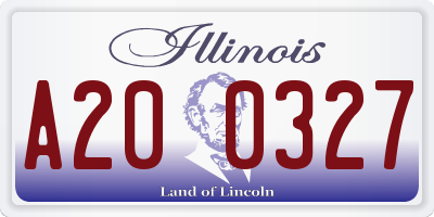 IL license plate A200327