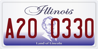 IL license plate A200330