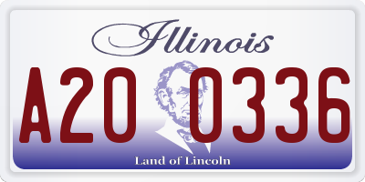 IL license plate A200336