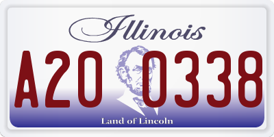 IL license plate A200338