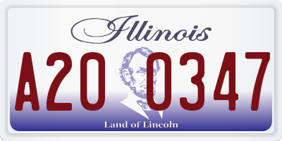 IL license plate A200347