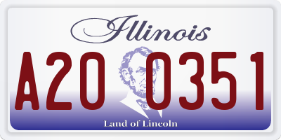 IL license plate A200351
