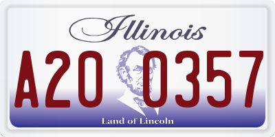 IL license plate A200357