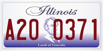 IL license plate A200371