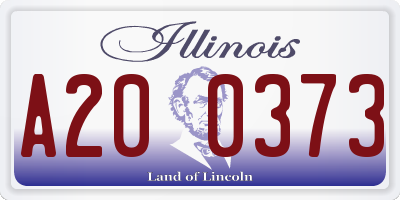 IL license plate A200373