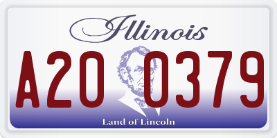 IL license plate A200379