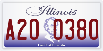 IL license plate A200380