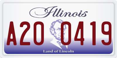 IL license plate A200419