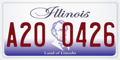 IL license plate A200426