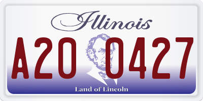 IL license plate A200427