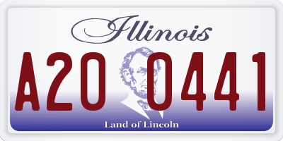IL license plate A200441