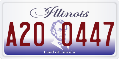 IL license plate A200447