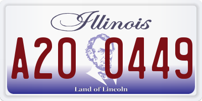 IL license plate A200449