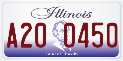 IL license plate A200450