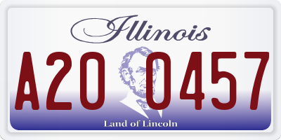 IL license plate A200457