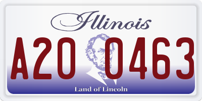 IL license plate A200463