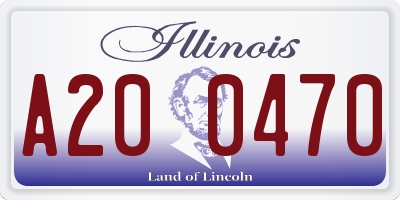 IL license plate A200470
