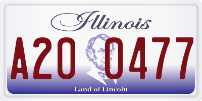 IL license plate A200477
