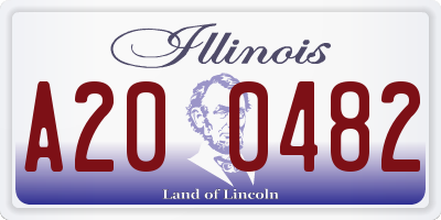 IL license plate A200482