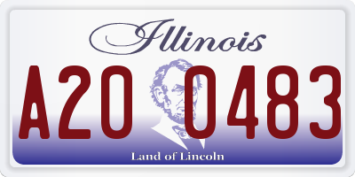 IL license plate A200483