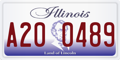IL license plate A200489