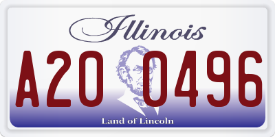 IL license plate A200496