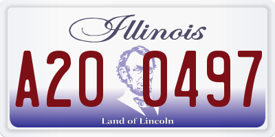 IL license plate A200497
