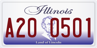 IL license plate A200501