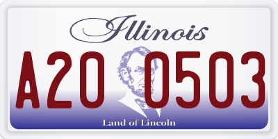 IL license plate A200503