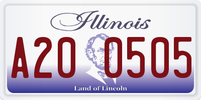 IL license plate A200505