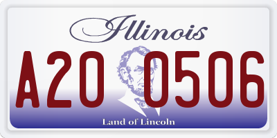 IL license plate A200506
